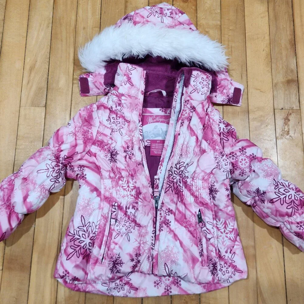Snow Suit 2 Piece- Weatherproof 2T- Girls Toddler - Picture 2 of 4